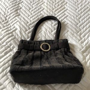 Black sweater handbag